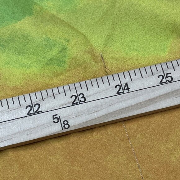 H‎ by Halston Top Womens M/L Dip Dye Lime Punch Boxy Oversized Tunic Vacation - Picture 6 of 9